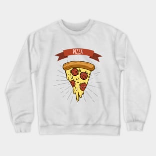 slice of pizza. Vector art with pizza. Illustration in cartoon style Crewneck Sweatshirt